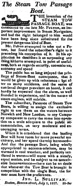 1816 Towboat solicitation