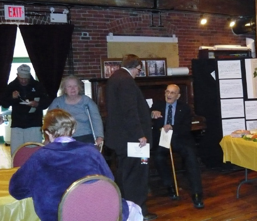 Pictured (L to R): Howard Winkler, Betty Bigwood, Mr. John Curran, Thomas Raphael