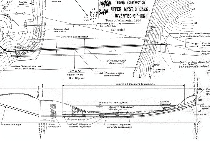 1965 As-built Drawing of 2nd Symmes River Inverted Siphon