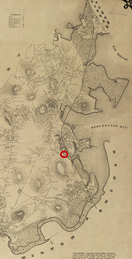 Dorchester 1850 map - Whiting, E. Map of Dorchester, Mass. Surveyed by Elbridge Whiting for S. Dwight Eaton (Old Colony R. R. Depot, Boston. (Boston, 1850)