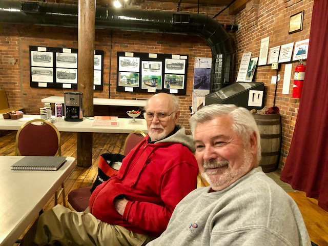 Artist Tom Dahill and our stonemason Ed Dolliver