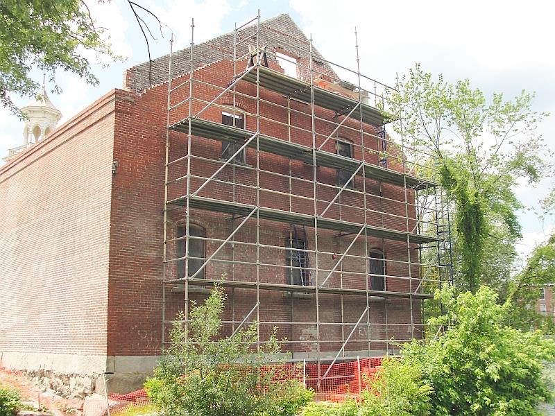 Museum rear wall taking shape