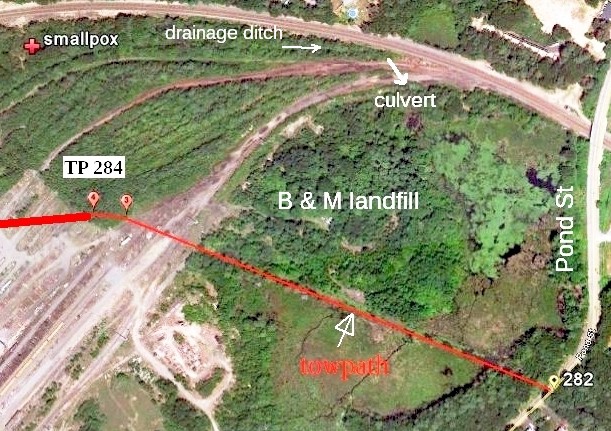 Middlesex Canal – 1829 survey on 2008 Mass GIS base