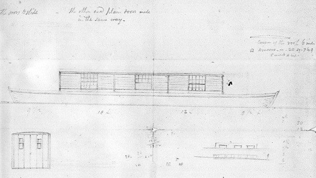 George Rumford Baldwin drawing of boat